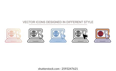 Website icon design with white background stock illustration