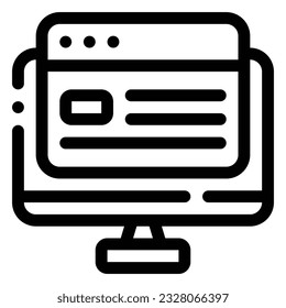 Icono del sitio web. Concepto de marketing digital. Icono de esquema
