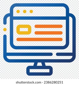 Website Icon. Digital marketing concept. Outline color icon