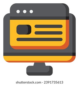 Icono del sitio web. Concepto de marketing digital. Icono plano