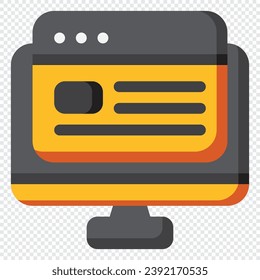 Icono del sitio web. Concepto de marketing digital. Icono plano