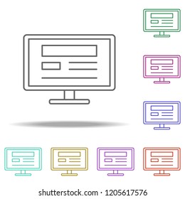 website icon. Elements of Web in multi color style icons. Simple icon for websites, web design, mobile app, info graphics