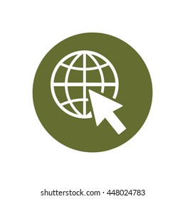 Website    icon. Flat design.