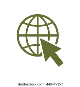 Website    icon. Flat design.