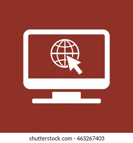 Website    icon. Flat design.