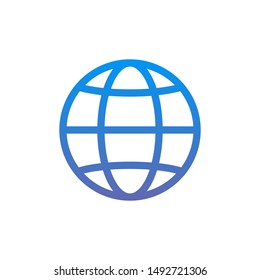 website icon. Go to web Icon in trendy flat style isolated on white background. Internet symbol.