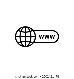 Website icon. Go to web icon in trendy flat style. Vector illustration