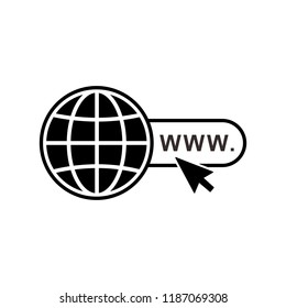 website icon, Go to web Icon vector. symbol for web site Computer and mobile vector.