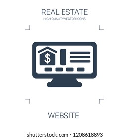 website icon. high quality filled website icon on white background. from real estate collection flat trendy vector website symbol. use for web and mobile