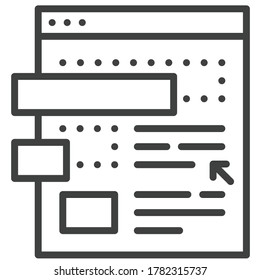 Icono de sitio web vector plano