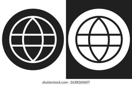 Website icon, website or internet line , world web icon, browser icon, website icon