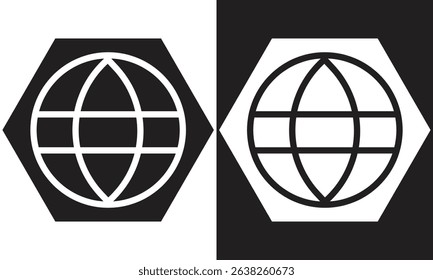 Website icon, website or internet line , world web icon, browser icon, website icon