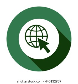 Website   icon,  isolated. Flat  design.