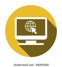 Website   icon,  isolated. Flat  design.