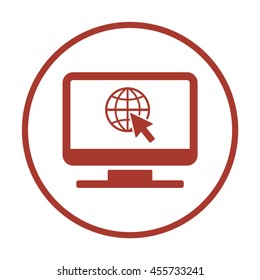Website    icon,  isolated. Flat  design.