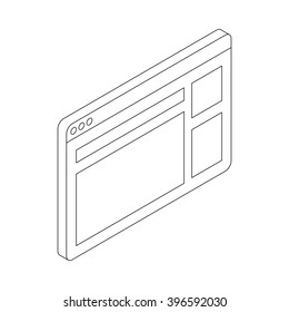 Website icon, isometric 3d style