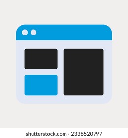 Website icon. Layout sign for mobile concept and web design. vector illustration