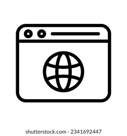 Icono de sitio web. Firma de diseño para el concepto móvil y color de diseño web editable