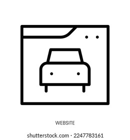 website icon. Line Art Style Design Isolated On White Background