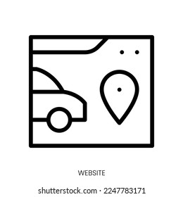 Website-Symbol. Line Art Design einzeln auf weißem Hintergrund