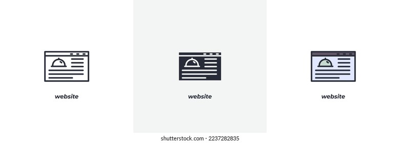 website icon. Line, solid and filled outline colorful version, outline and filled vector sign. Idea Symbol, logo illustration. Vector graphics