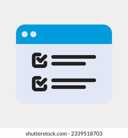 Website icon. List sign for mobile concept and web design. vector illustration