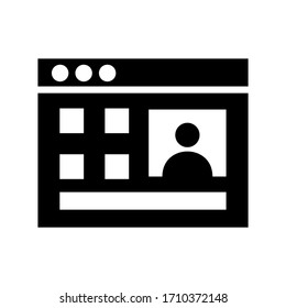 icono de sitio web o logotipo símbolo de signo aislado ilustración vectorial - iconos vectoriales de estilo negro de alta calidad
