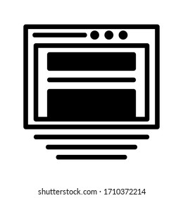 icono de sitio web o logotipo símbolo de signo aislado ilustración vectorial - iconos vectoriales de estilo negro de alta calidad
