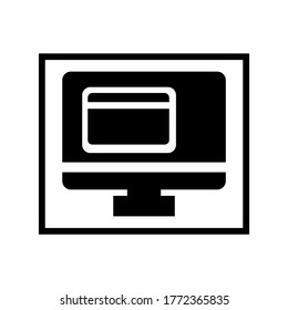 Website-Symbol oder Logo einzeln auf Zeichen, Vektorgrafik - hochwertige Vektorsymbole in schwarzem Stil

