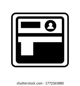 Icono del sitio web o logotipo símbolo de señas aislado ilustración vectorial - iconos vectoriales de estilo negro de alta calidad
