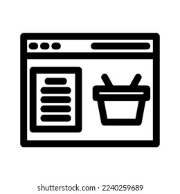 Website-Symbol oder Logo einzeln auf Zeichen, Vektorgrafik - hochwertige Vektorsymbole in schwarzem Stil
