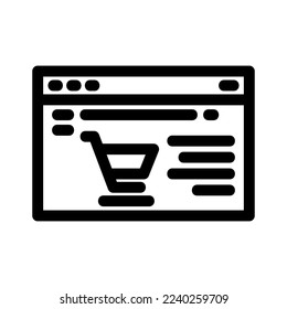 Website-Symbol oder Logo einzeln auf Zeichen, Vektorgrafik - hochwertige Vektorsymbole in schwarzem Stil
