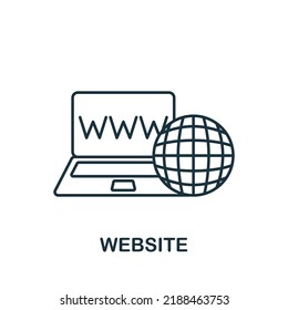Website icon. Monochrome simple Digital Marketing icon for templates, web design and infographics