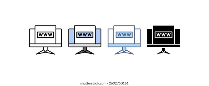 Website icon with multiple style