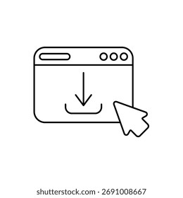 Website icon outline editable stroke line drawing eps