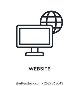 Website Icon Outline Style. Vector Illustration For Graphic Design