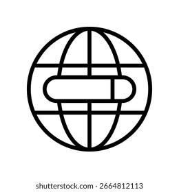 Ilustración vectorial de contorno de icono de Sitio web