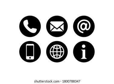 Website icon pack. Communication icon set vector illustration