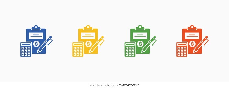 Conjunto de ícones do site Conjunto de cores Coleção de vários estilos