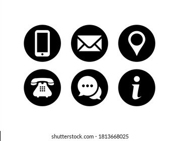 Website-Icon-Set. Kommunikationssymbol in trendigem, flachem Design