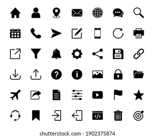 Website icon set. for computer, web and mobile apps