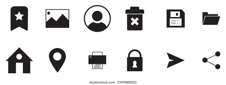 Website icon set, for computer, web and mobile apps, vector illustration.