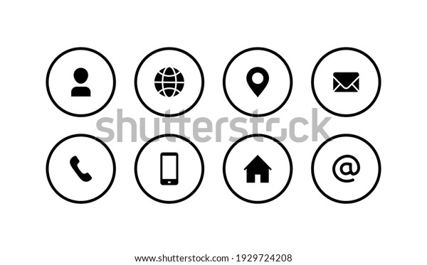 Website icon set. Contact us icon symbol\
pack. Communication icon\
collections