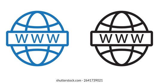 Website icon set. Globe icon set. vector illustration. eps file.