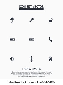 Website icon set isolated on grey background