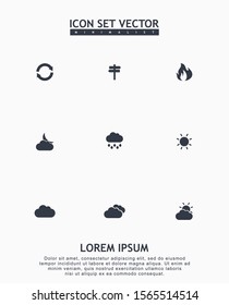 Website icon set isolated on grey background