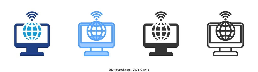 Website icon set multiple style collection