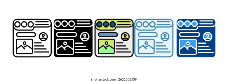 Website Icon Set Multiple Style Collection