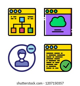 website icon set. vector set about user and browser icons set.