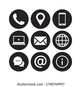 Website icon set vector. Communication icon symbol